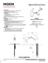 Load image into Gallery viewer, MOEN INTEGRA 67315 PULL-OUT KITCHEN FAUCET