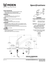 Load image into Gallery viewer, MOEN CHATEAU COLLECTION KITCHEN FAUCET