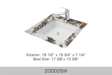 Load image into Gallery viewer, Bosco #200026W Undermount Rectangular Bathroom Sink
