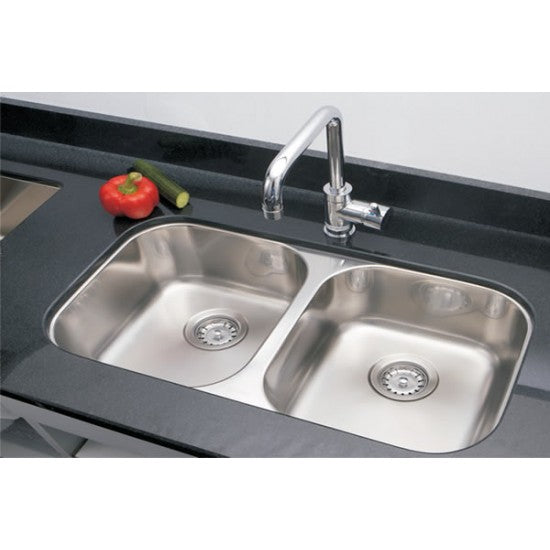 Bosco #207024 Undermount Two Bowl Stainless Steel Kitchen Sink