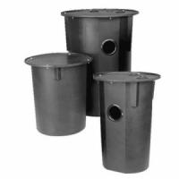 Sump Pit With 18 x 22 Inch Sealed Cover and Gasket Pak, Polyethylene, Black