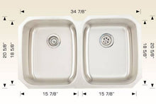Load image into Gallery viewer, Bosco #207024 Undermount Two Bowl Stainless Steel Kitchen Sink
