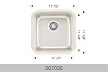 Load image into Gallery viewer, Bosco #207032 Single Bowl Square Stainless Steel Sink
