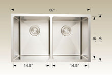 Load image into Gallery viewer, Bosco #208005 Undermount Rectangular Two Bowl Sink 304 Stainless Steel
