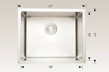 Load image into Gallery viewer, Bosco #208012 Undermount Square Single Bowl Sink 304 Stainless Steel
