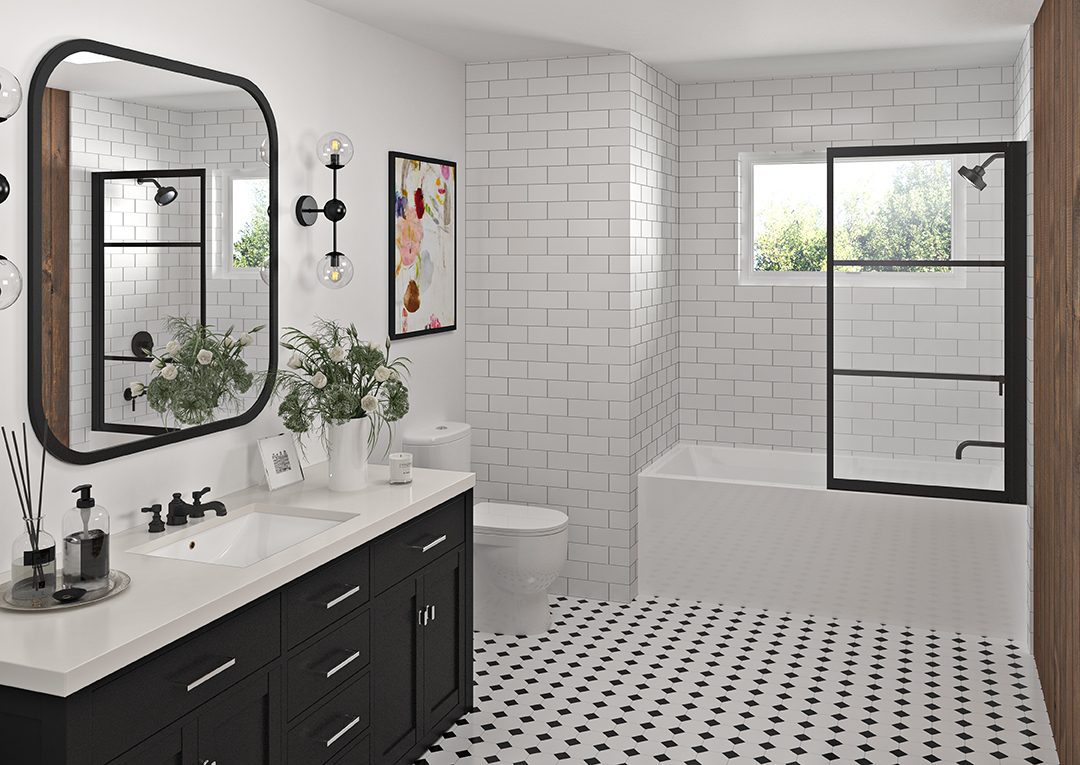 Steel Pivot Bathtub Screen Alcove Left 40