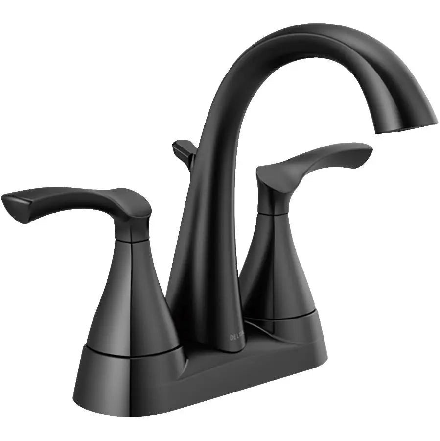 Delta Sandover 2 Handle Lav Faucet Matte Black